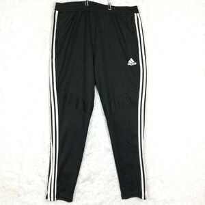 Adidas‎ Womens Pants Track Climacool Black 3 Stripe Pull On Tracksuit XL